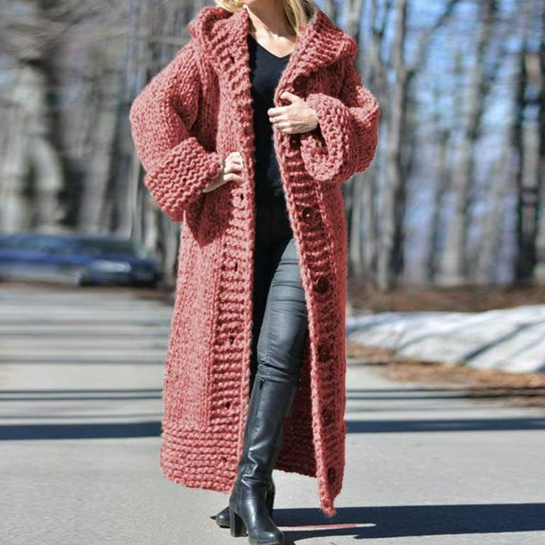 Ankle Length Coats for Women,Chunky Knit Sweater,Women Plus Size