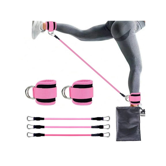 Ankle Resistance Bands with Cuffs, Ankle Bands for Working Out, Ankle Resistance Band for Leg, Booty Workout Equipment for Kickbacks Hip Fitness Training, Exercise Bands for Butt Lift Women