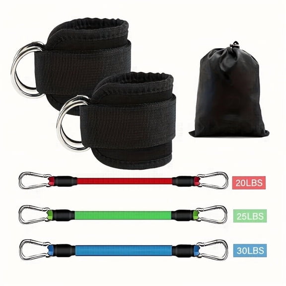 Ankle Resistance Bands with Cuffs for Women, Booty Bands for Glute Activation & Hip Kickback Training, Adjustable Resistance Bands for Legs & Butt Lift Workout, Home Gym Exercise Equipment