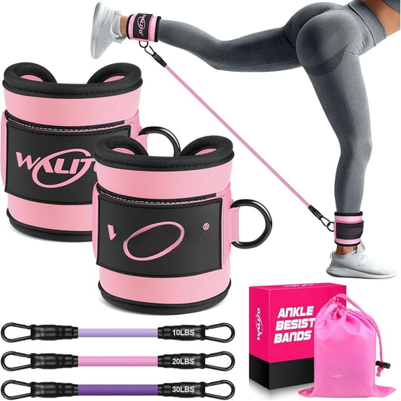 Ankle Resistance Bands with Cuffs, Exercise Bands for  and , Booty Workout Equipment for Kickbacks and  Fitness