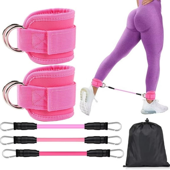 Ankle Resistance Bands with Cuffs,Glutes Workout Equipment,Ankle Bands for Working Out,Butt Exercise for Women Legs and Glutes
