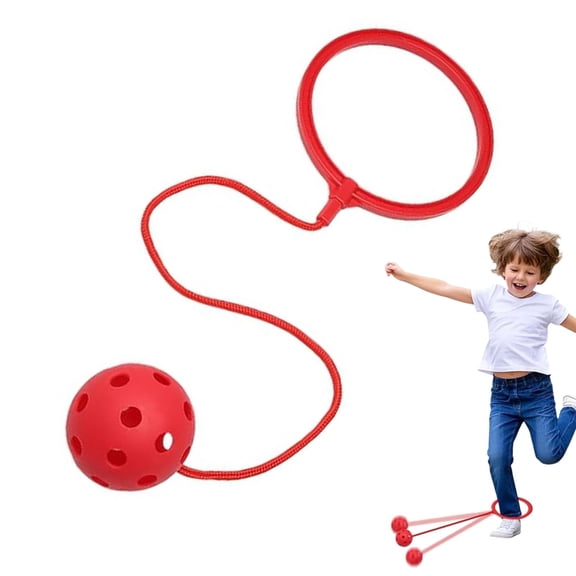 Ankle Skip Ball for Kids,Matte Finish, Multi-Hole Design — A Portable Agility Training Rope and Foldable Fitness Tool Suitable for Both Indoor and Outdoor Use.