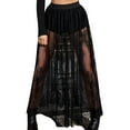 thumbnail image 1 of Ankle Skirts for Women Gothic Perspective Elastic Waist Bohemian Skirts Lace A-Line Skirts, 1 of 4