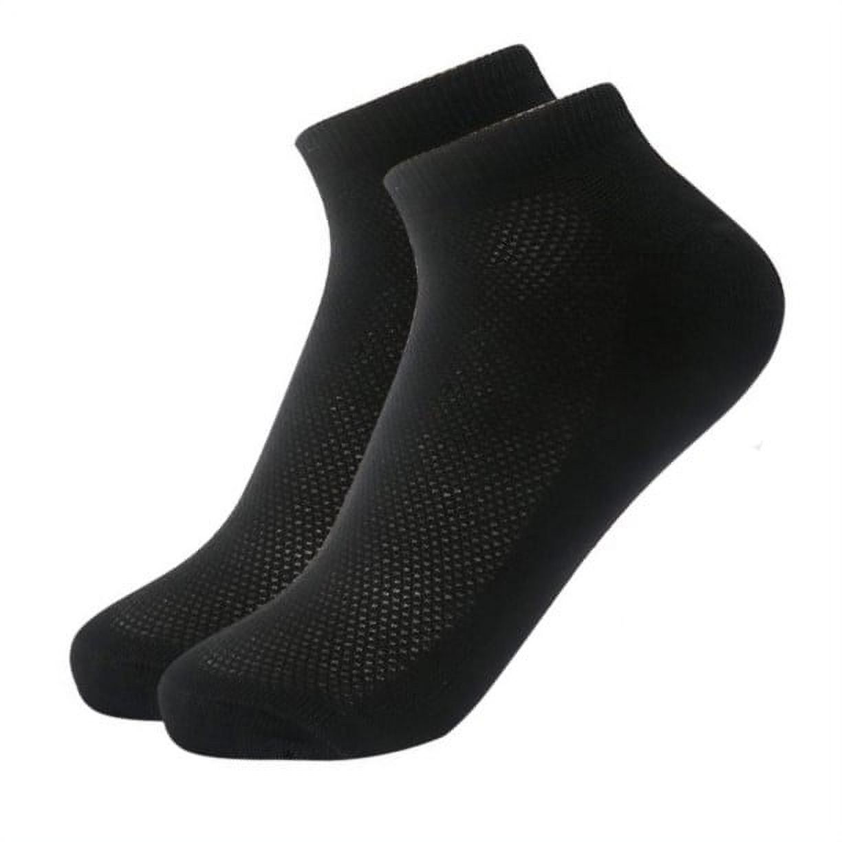 Ankle Socks 10 Pairs – No Show Thin Socks for Men Socks for Women Running Socks Invisible Trainer Socks 10 Pairs per Pack Sports Socks size 6-9 Black - image 1 of 3