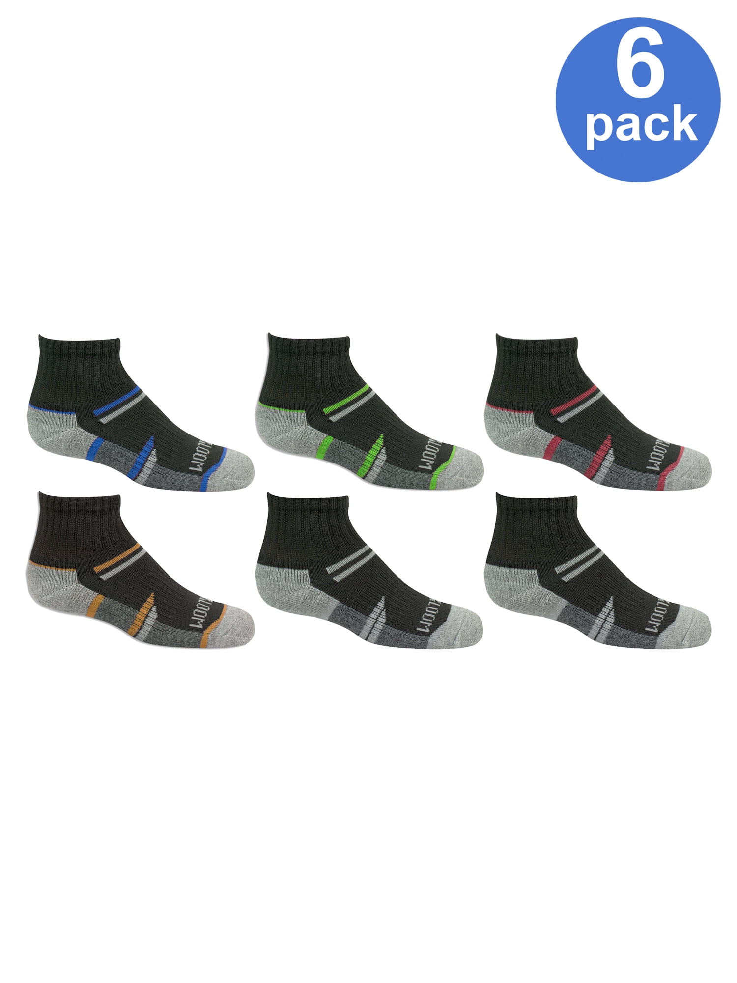 Fruit of the Loom Boys Ankle Socks 6-Pack - Walmart.com