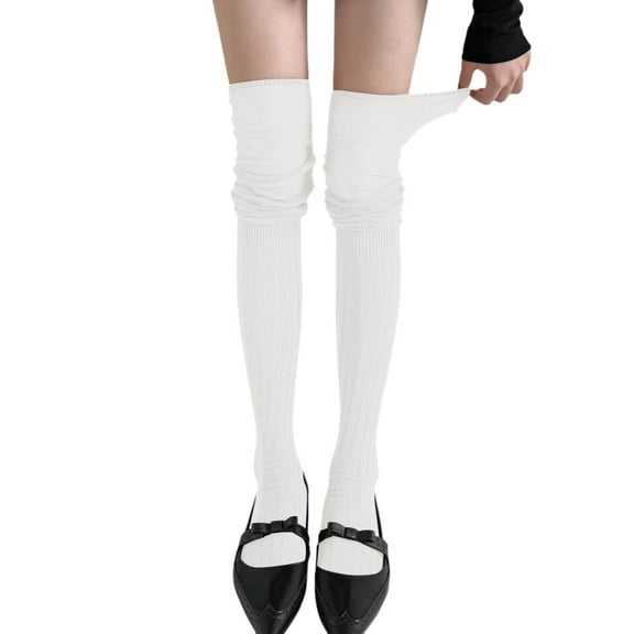 Ankle Socks - In Autumn and Winter Anchorage Red Socks Women's Red Catwalk Models Are Spliced with Knee Socks and Anchorage Stockings Are Piled Up., Socks for Women,Color: White Size: One Size