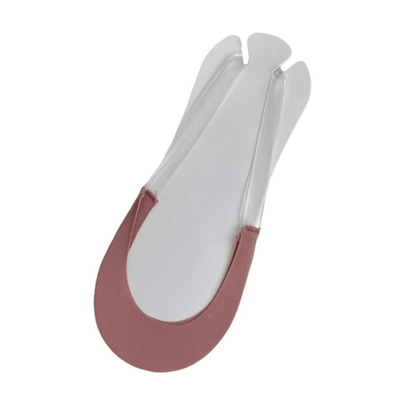 Ankle Socks - Hailnrothwad Toe Topper Socks Low Cut Liner Socks Half Toe Open Heel with Transparent Elastic Band non , Socks for Women,Color: Brick Red Size: One Size