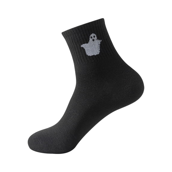 Ankle Socks Halloween Ghost Embroidered Motif Low Cut Casual Design for Sneakers And Daily Wear Socks for Men And Women
