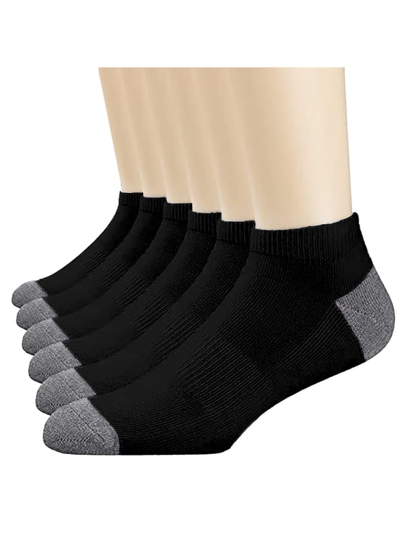 Ankle Socks for Men 6 Pack Low Cut Breathable Cotton Casual Socks Moisture Running Socks for Daily Wear Casual Socks 3 Pairs Under $1 Black by Fnhpitd