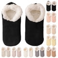 thumbnail image 1 of Ankle Socks for Women Men LSQii Winter Ultra Thick Warm Cozy Thermal Plush Slipper Home Short Crew Socks with Non Slip Grippers Trendy Under $5 White Cold Weather Lounging, 1 of 4
