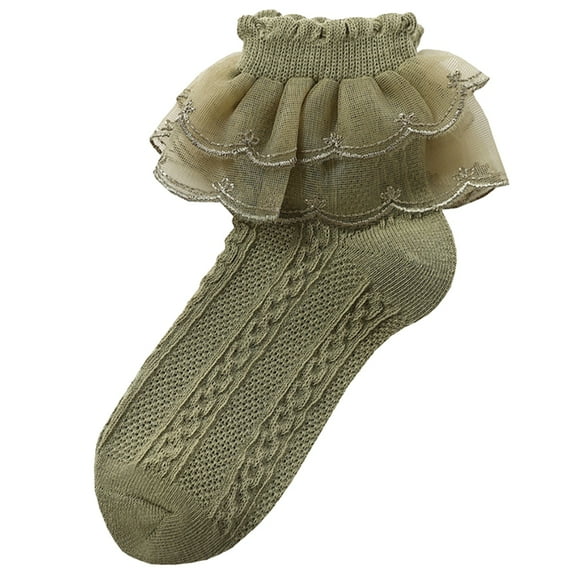Ankle Socks for Women Ruffle Lace Socks Women Socks Ruffle Lace Decor Thin High Elasticity Anti Slip Soft Breathable Solid Color Sweat Absorption No Odor Ruffle Socks Frilly Socks Women S Clearance!