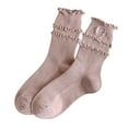 thumbnail image 1 of Ankle Socks - Women Socks Bow Crew Socks Lolita Dress Breathable Soft Girls Socks, Socks for Women,Color: Pink Size: One Size, 1 of 6