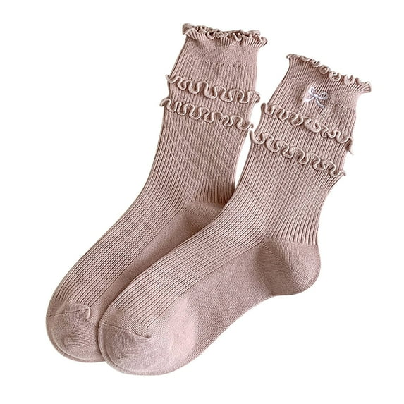 Ankle Socks - Women Socks Bow Crew Socks Lolita Dress Breathable Soft Girls Socks, Socks for Women,Color: Pink Size: One Size