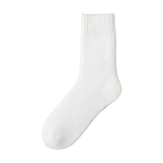 Ankle Socks - Women's Casual Comfortable Solid Color Warm Mid Calf Socks, Socks for Women,Color: White Size: One Size