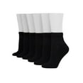 thumbnail image 1 of Ankle Socks Womens 6-Pack Hanes Ultimate White Black ComfortSort Cushion sz 5-9, 1 of 4