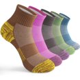 thumbnail image 1 of Ankle Socks Womens Athletic Thick Cushioned Running Hiking Low Cut 5-Pairs, 1 of 6