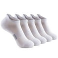 thumbnail image 1 of Ankle Socks Womens Running Athletic No Show Socks Cushioned 5-Pairs, 1 of 5