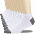 thumbnail image 1 of Homeyce 12 Pairs Men's Low Cut Ankle Socks Cushioned & Breathable Fit US Shoe Sizes 10 13 for Daily Wear,White US（10-13）, 1 of 5