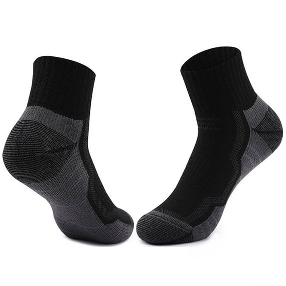 Ankle Socks for Men Crew Solid Color Stretchy Non-Slip Moisture-Wicking Breathable Athletic Workout Running Cycling Boot Sock