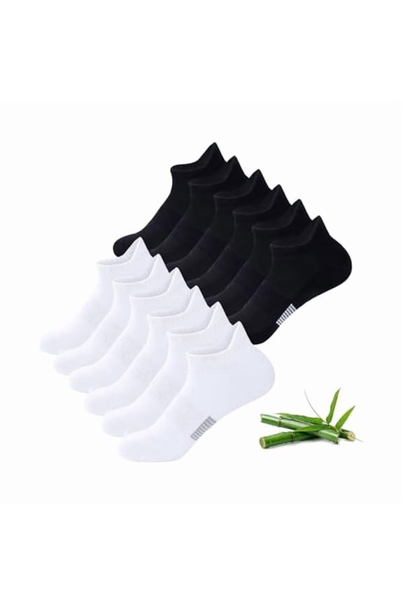 Ankle Socks for Women, 6 Pairs Breathable Bamboo Viscose Low Cut Thin Socks,Moisture Wicking Casual Sports Running