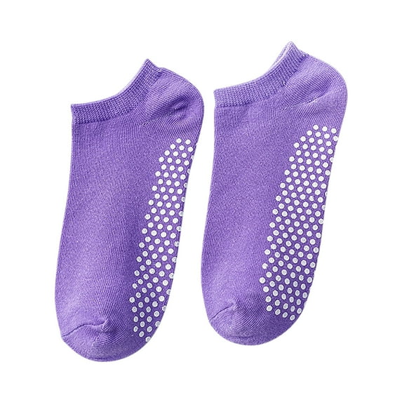 Ankle Socks for Women Low-Cut Anti-Slip Breathable-Cotton Casual Solid Athletic Yoga Sports Grip Slipper Sock