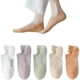 thumbnail image 1 of Ankle Socks for Women Pure Cotton No Show Socks Womens with Heel Tab Color Low Cut Soft 5 Pairs 4-8.5, 1 of 7