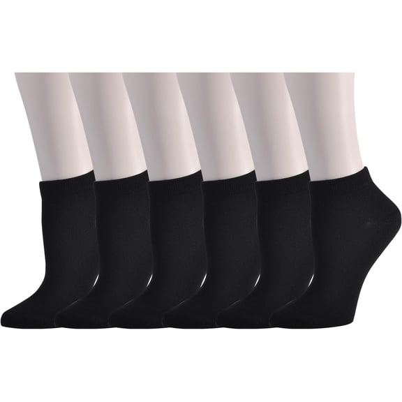 Ankle Socks for Women Thin Viscose Bamboo Ankle Socks Seamless Toe Low Cut No Show Socks Lightweight 3/6 Pack