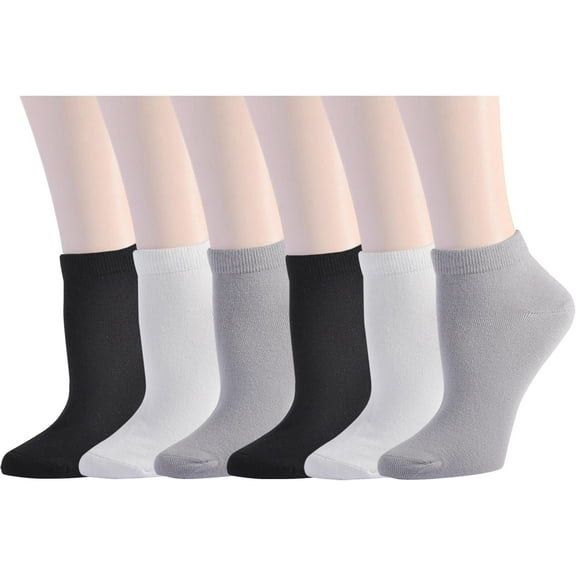 Ankle Socks for Women Thin Viscose Bamboo Ankle Socks Seamless Toe Low Cut No Show Socks Lightweight 3/6 Pack