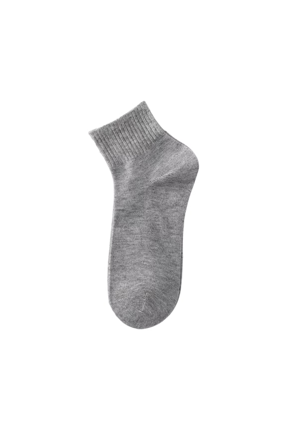 Ankle Sports Socks for Women Men, Breathable Lightweight Low Cut Athletic Socks, Soft Cotton Blend Ribbed Cuff Moisture Wicking Thin Short Socks for Gym Running Daily Wear Light Gray