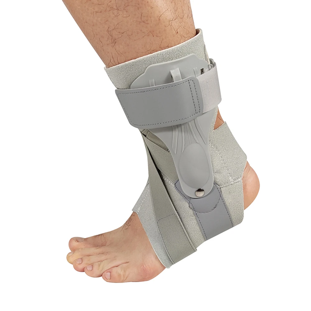 Ankle Sprained Support Brace Ankle Splint Stabilizer Protector for Sprained Ankle Injury Recovery Achilles Tendonitis Men Women (1PC Gray Ankle Brace,L)
