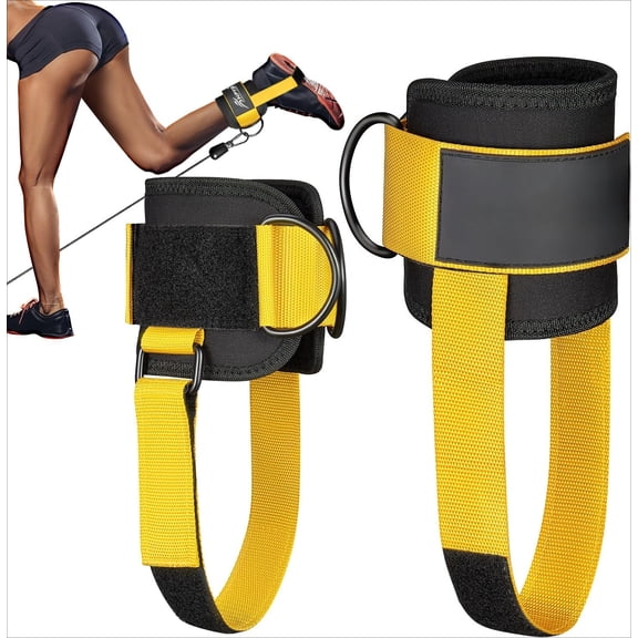 Ankle Strap for Cable Machine, Padded Ankle Straps for Cable Machine Kickbacks, Glute Workouts, Leg Extensions, Curls, Booty Hip Abductors Exercise, Adjustable Comfort Ankle Cuff for Gym