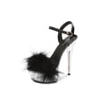 thumbnail image 1 of Ankle Strap Clear Platform Sandals Fluffy Heels Stiletto, 1 of 8