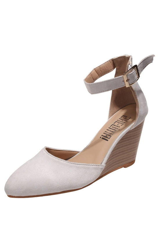 Ankle Strap Closed Toe Wedge Espadrilles Women Summer Platform Casual Beach Walking Comfort Sandals