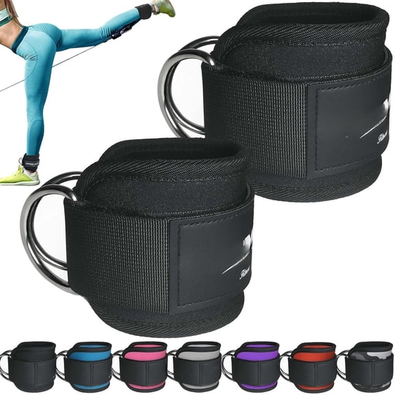 Ankle Strap for  Machine Attachments, Gym Accessories for Women and Men, Neoprene Ankle Cuffs for glute Kickback,  Workouts ande Booty  Abductors Exercise