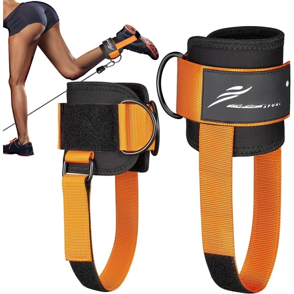 Ankle Strap for Machine, Padded Ankle Straps for Machine Kickbacks, Glute Workouts, Extensions, Curls, Booty Abductors Exercise, Adjustable Comfort Ankle Cuff for Gym