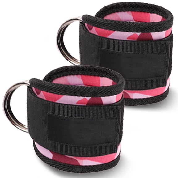 Ankle Straps for Cable Exercise Machines Fitness Ankle Cuffs for Working Out Hip Kickback Training Adjustable Padded Ankle Wrist Cuffs for Exercise Machine Attachments