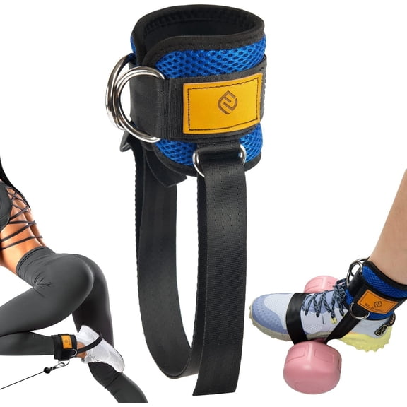 Ankle Straps for Dumbbells Weights and Machines, Dumbbell Foot Attachment, Tibialis Trainer, Ankle Straps for Weight Lifting, Extensions for Women and Men