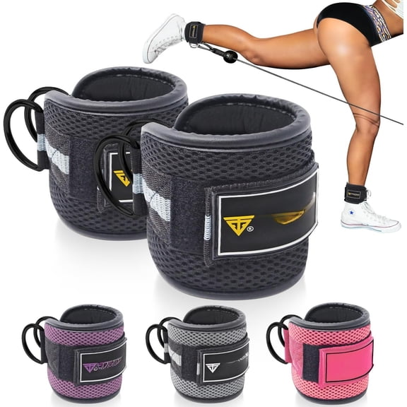 Ankle Straps  Machine Attachment for Gym -  Kickback Ankle Straps - Padded Ankle Cuffs for Glute Kickbacks and  Workouts