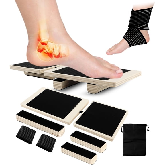 Ankle Strengthener, Ankle Board Single Foot  Board, Non-Slip Wobble Boards Foot Stretcher for Stability Rehab , Posture Corrector Arch Trainer