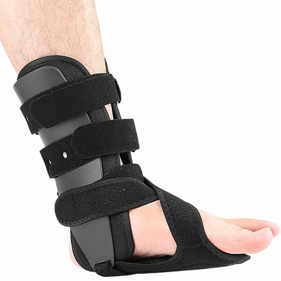 Ankle Support Brace With Side Stabilizers Adjustable Strap For Injury Recovery