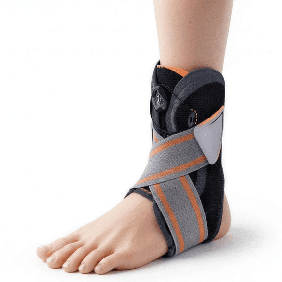 Ankle Brace with Rotating Dial System Breathable Foot Stabilizer for Sprains Fractures and Recovery