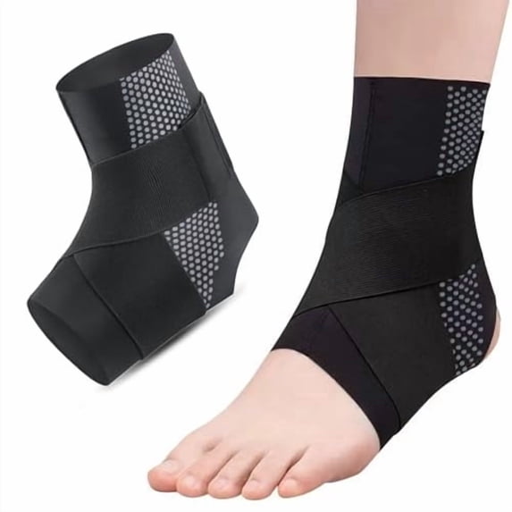 Ankle Support, Thin Ankle Brace for Sprained Foot - Breathable, Soft, Firm Compression Sport Sleeve for Swelling - Adjustable Nonslip Elastic Support for Women & Men(Black,XXL,1pc)