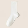 thumbnail image 1 of Ankle Training Socks Women's Mid-Calf Solid Color Socks Comfortable Warm Breathable Multicolor Socks Slipper Socks with Grips White One Size, 1 of 4