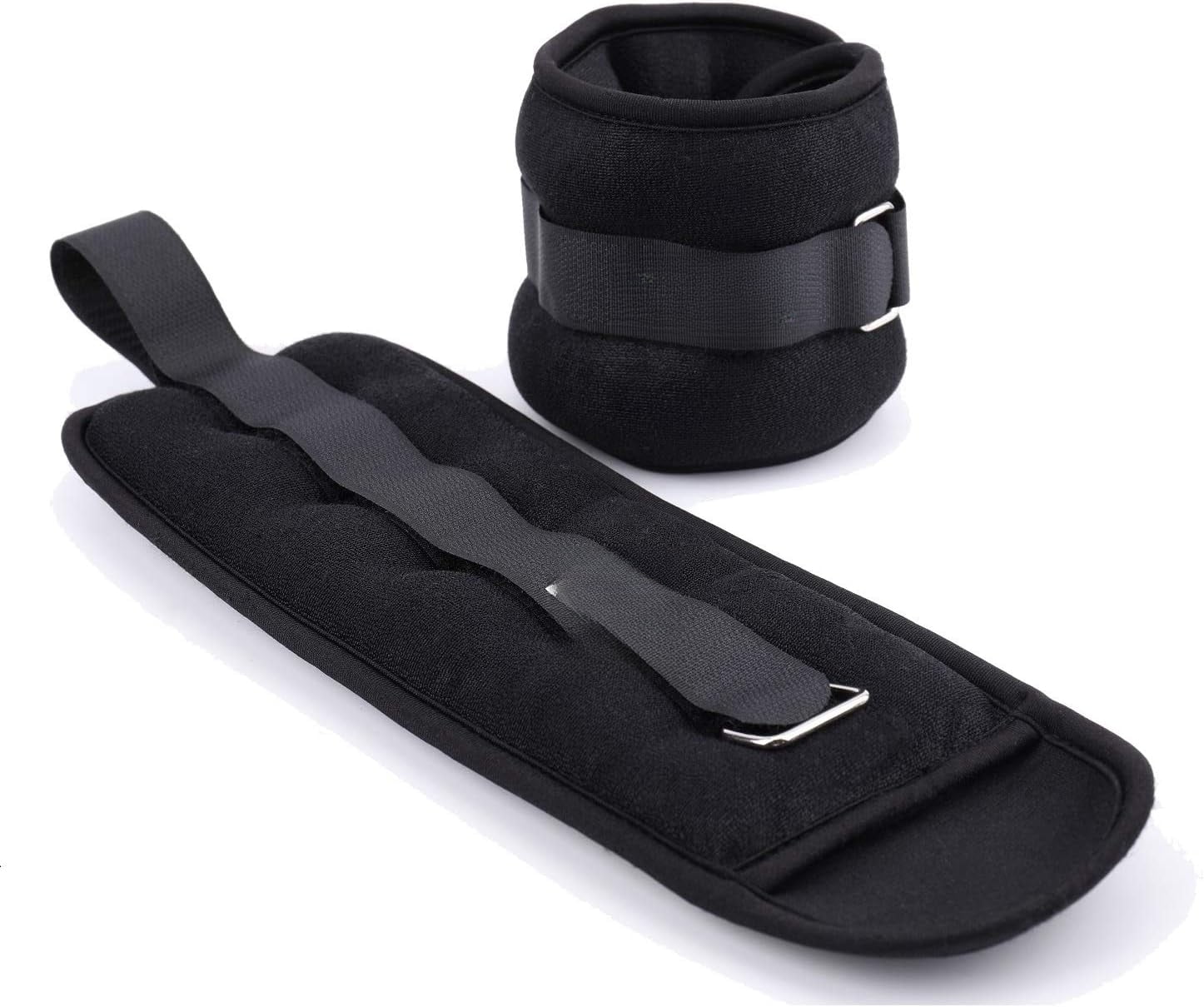 Ankle Weights Wrist Arm Leg Weights 6 LBS X 2 For Women, Kids And Men, Comfortable And Soft, Perfect For Dancing, Running, Walking, Fitness, Workout (Black