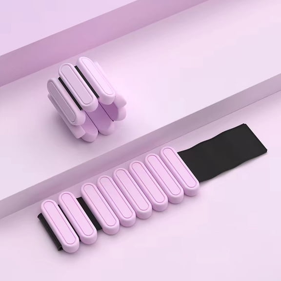 Ankle Weights for Women Set of 2 (1Lb Each), Adjustable Silicone Weighted Bracelet,Wearable Wrist and Ankle Weights Bangles for Yoga, Pilates, Barre, Walking, Workout and Pool Exercise