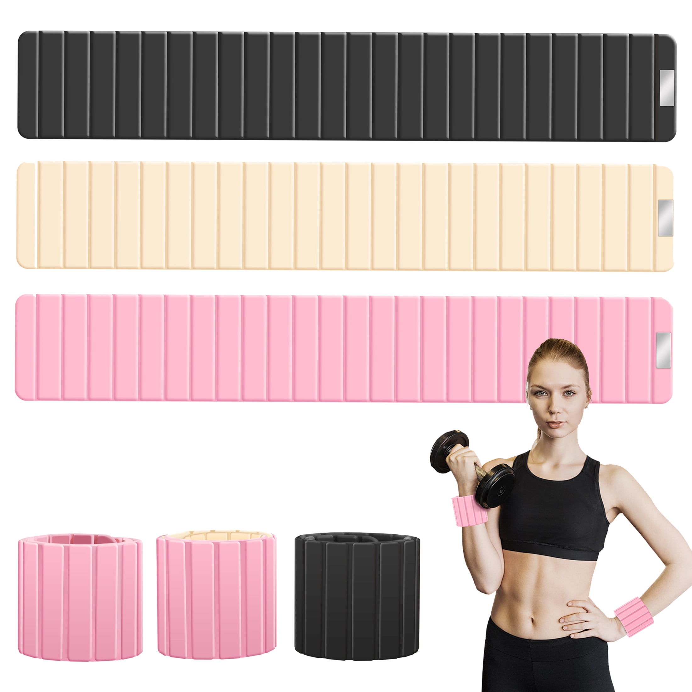 Ankle Weights for Women Men 1 Pair Adjustable Wrist Arm Leg Weights for Yoga Workout
