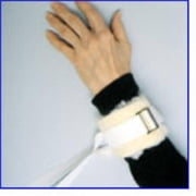 Ankle & Wrist Restraint One Size Fits Reusable Synthetic Sheepskin