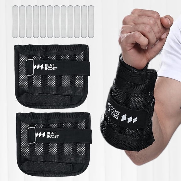 BeatBoost Adjustable Hand wrist 10 Pound Weight Loss Strength Training for Women Men Walking Pilates Exercise Workout Gym