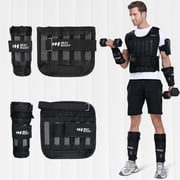 BeatBoost Trainers Fitness Ankle Wrist Weights 15lb Adjustable Leg Arm Weights for Men Walking Pilates Exercise Workout Gym Aerobics