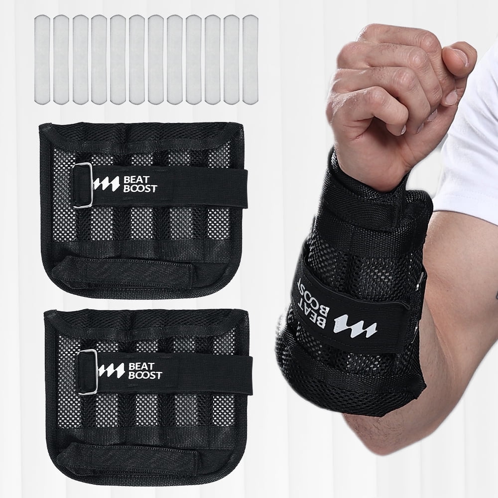 Ankle Wrist Weights 5lb BeatBoost Adjustable Leg Arm Weights for Men Walking Pilates Exercise Workout Gym Aerobics